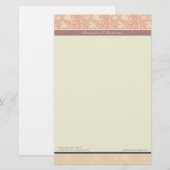 bloeiende aubergine Gepersonaliseerd briefpapier (Voorkant / Achterkant)
