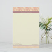 bloeiende aubergine Gepersonaliseerd briefpapier (Staand voorkant)