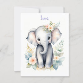 Bloeiende Baby-olifant Briefkaart