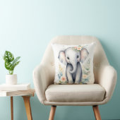 Bloeiende Baby-olifant Kussen (Stoel)