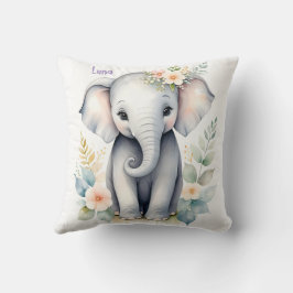 Bloeiende Baby-olifant Kussen