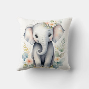 Bloeiende Baby-olifant Kussen