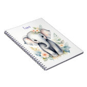 Bloeiende Baby-olifant Notitieboek (Rechterzijde)