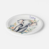 Bloeiende Baby-olifant Papieren Bordje (Gekanteld)