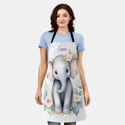 Bloeiende Baby-olifant Schort (Gedragen)