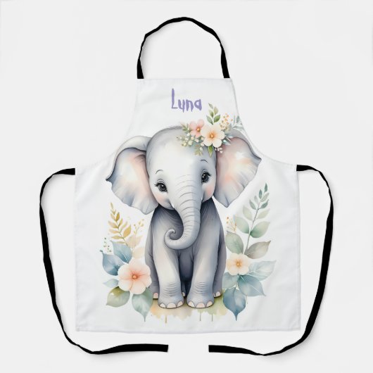 Bloeiende Baby-olifant Schort (Voorkant)