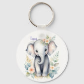 Bloeiende Baby-olifant Sleutelhanger (Voorkant)