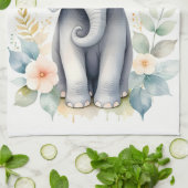 Bloeiende Baby-olifant Theedoek (Gevouwen)