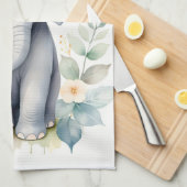 Bloeiende Baby-olifant Theedoek (Quarter Fold)