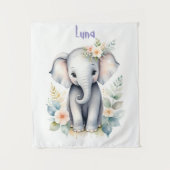 Bloeiende Baby-olifant Wandkleed (Voorkant)