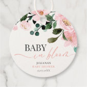 Bloeiende Baby Shower Bedankjes Labels (Voorkant)