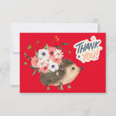 Bloeiende Bedankt met een charmante egel (Voorkant)