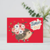 Bloeiende Bedankt met een charmante egel (Staand voorkant)