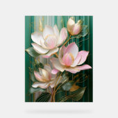Bloeiende behang Japanse Magnolia Art Acryl Bord (Voorkant)