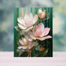 Bloeiende behang Japanse Magnolia Art