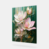 Bloeiende behang Japanse Magnolia Art Acryl Bord (Hoek)