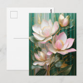 Bloeiende behang Japanse Magnolia Art Briefkaart (Voorkant / Achterkant)