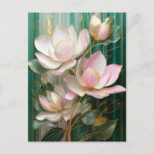 Bloeiende behang Japanse Magnolia Art Briefkaart (Voorkant)