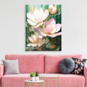 Bloeiende behang Japanse Magnolia Art Canvas Afdruk (Insitu (Woonkamer))