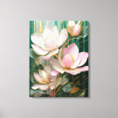 Bloeiende behang Japanse Magnolia Art Canvas Afdruk (Voorkant)