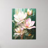Bloeiende behang Japanse Magnolia Art Canvas Afdruk (Voorkant)