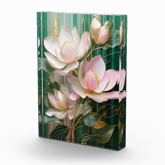 Bloeiende behang Japanse Magnolia Art Fotoblokken (Rechts)