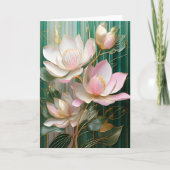 Bloeiende behang Japanse Magnolia Art Kaart (Voorkant)