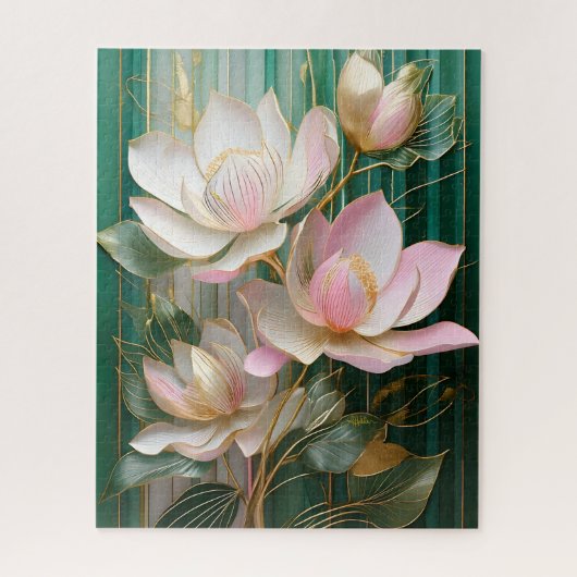 Bloeiende behang Japanse Magnolia Art Legpuzzel (Verticaal)