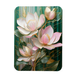 Bloeiende behang Japanse Magnolia Art Magneet