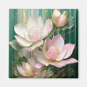 Bloeiende behang Japanse Magnolia Art Magneet (Voorkant)