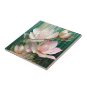 Bloeiende behang Japanse Magnolia Art Tegeltje (Zijkant)