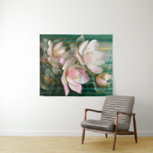 Bloeiende behang Japanse Magnolia Art Wandkleed (In Situ (horizontaal))