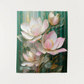 Bloeiende behang Japanse Magnolia Art Wandkleed (Voorkant)