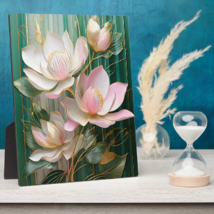 Bloeiende Behang Japanse Magnolia Kunst Fotoplaat
