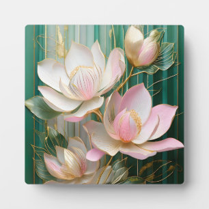 Bloeiende Behang Japanse Magnolia Kunst Fotoplaat