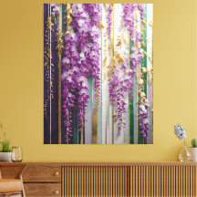 Bloeiende behang Violet Gold Wisteria