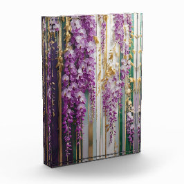 Bloeiende behang Violet Gold Wisteria Fotoblokken