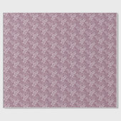 Bloeiende bladsilhouetten Gentle Serenity Plum Cadeaupapier (Vlak)