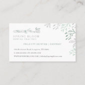 Bloeiende bloeiende tandenborstel boom Logo Visitekaartje (Achterkant)