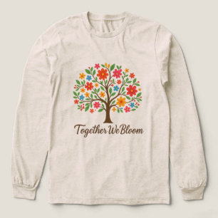 Bloeiende bloem boom lange mouw shirt