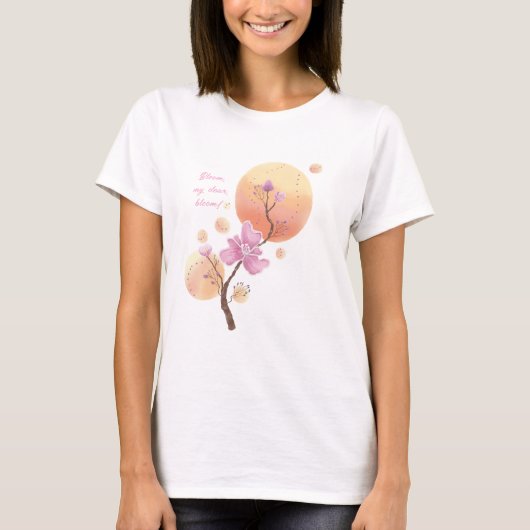 Bloeiende bloem T-Shirt moeder Dag (Voorkant)