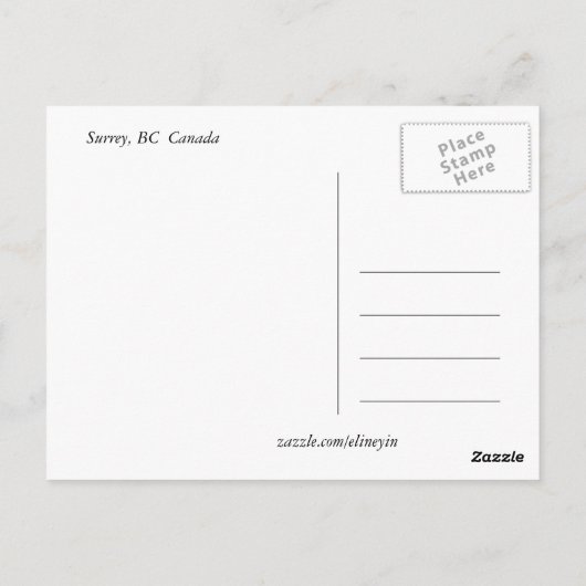 bloeiende bloem van rode bloedcellen briefkaart (Achterkant)