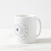 Bloeiende Bloem Vector Clip Art Coffee Mok (Voorkant rechts)