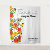 bloeiende bloem wandkleed (Voorkant)