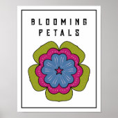 Bloeiende Bloemblaadjes Bloem Grafisch Poster (Voorkant)
