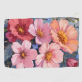 Bloeiende Bloemblaadjes | Bloemenschildering in wa Golfhanddoek (Horizontaal)