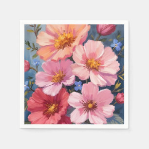 Bloeiende Bloemblaadjes   Bloemenschildering in wa Servet