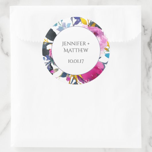 Bloeiende bloemblaadjes Waterverf Bloemen Stickers (Tas)