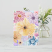 Bloeiende Bloemen Bloemstuk Wenskaart Kaart (Staand voorkant)