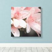 Bloeiende bloemen canvas afdruk (Insitu (Houten vloer))